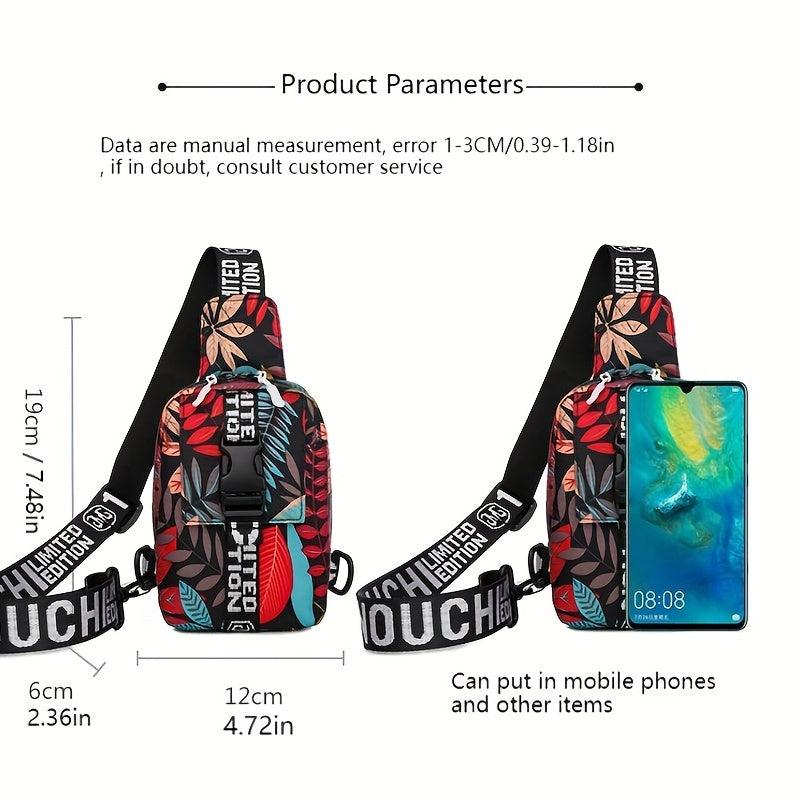 Colorful Small Crossbody Bag Women's Men's ID Passport Bag