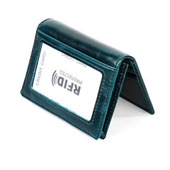 RFID Blocking Card Holder Classic Leather Anti Degaussing