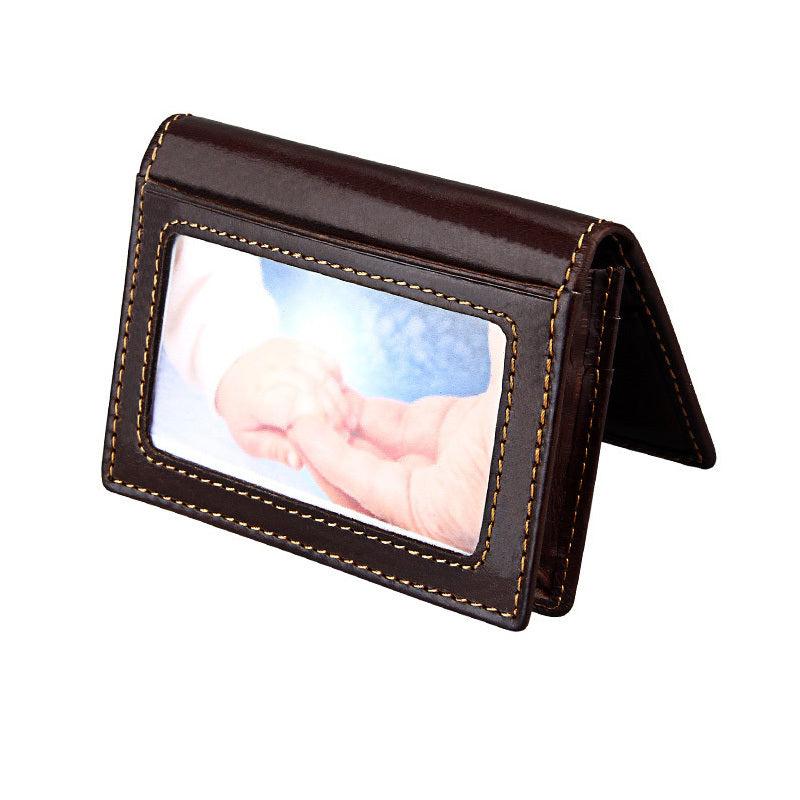 RFID Blocking Card Holder Classic Leather Anti Degaussing