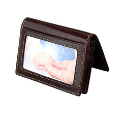 RFID Blocking Card Holder Classic Leather Anti Degaussing