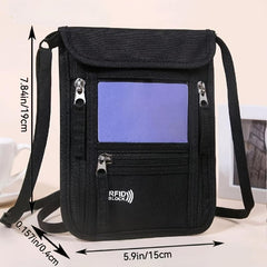 RFID Anti theft Travel Passport Bag - Multifunctional Hanging Neck Passport Bag