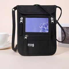 RFID Anti theft Travel Passport Bag - Multifunctional Hanging Neck Passport Bag