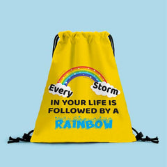Colorful Pattern Drawstring Backapck Lightweight Storage Bag