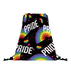 Colorful Pattern Drawstring Backapck Lightweight Storage Bag