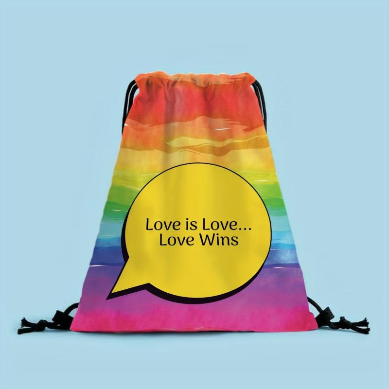 Colorful Pattern Drawstring Backapck Lightweight Storage Bag