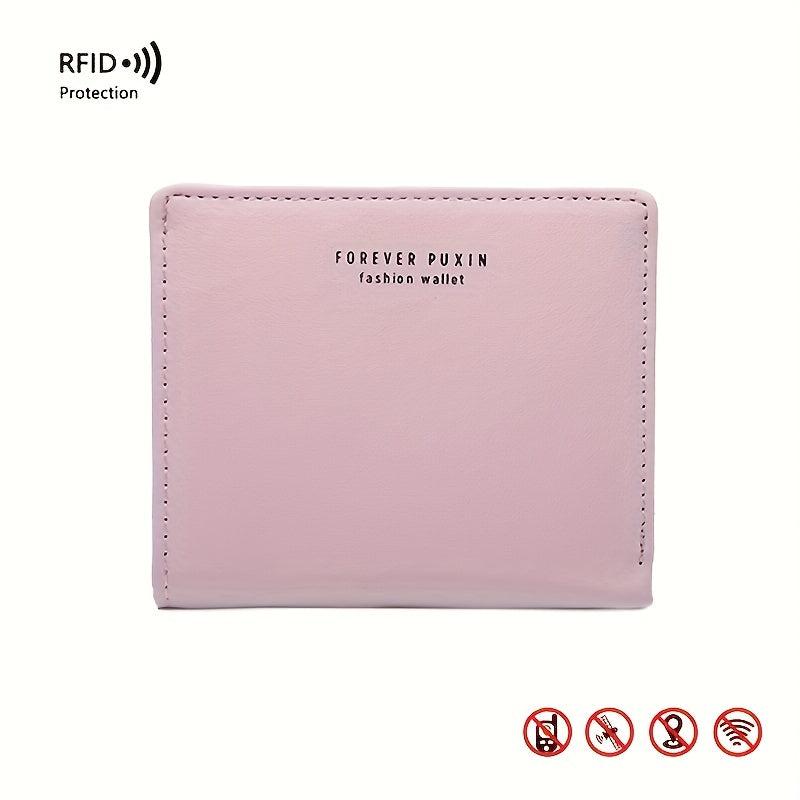 Women's Short Wallet RFID Blocking Card Slots Coin Purse