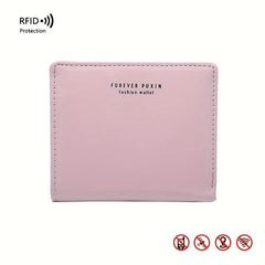Women's Short Wallet RFID Blocking Card Slots Coin Purse