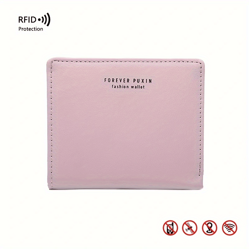 Women's Short Wallet RFID Blocking Card Slots Coin Purse