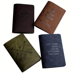 Ultra thin PU Leather Passport Cover Holder ID Card Traffic Card Holder