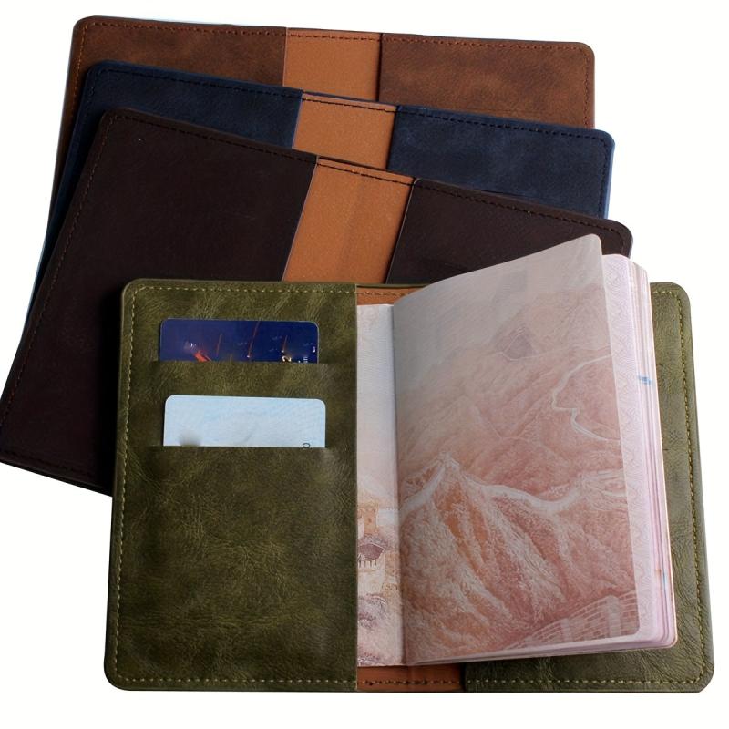 Ultra thin PU Leather Passport Cover Holder ID Card Traffic Card Holder
