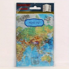 PVC World Map Passport Holder Travel Accessories