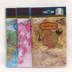 PVC World Map Passport Holder Travel Accessories