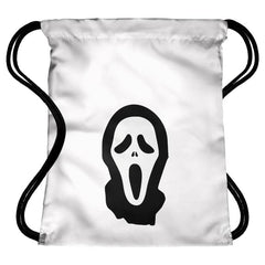 Gothic Skull Drawstring Backpack Halloween Daypack Lightweight Knapsack