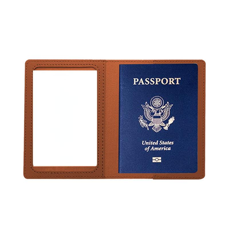 2pcs PU Leather Passport Holder Travel Accessories