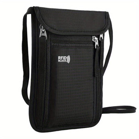 RFID Blocking Neck Passport Holder Anti Theft Travel Bag