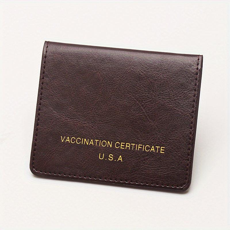 Men's Women's PU Leather Passport Protective Case Credit Card Bank Holder