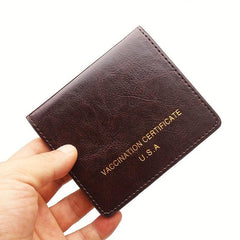 Men's Women's PU Leather Passport Protective Case Credit Card Bank Holder