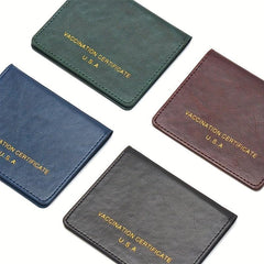 Men's Women's PU Leather Passport Protective Case Credit Card Bank Holder