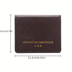 Men's Women's PU Leather Passport Protective Case Credit Card Bank Holder
