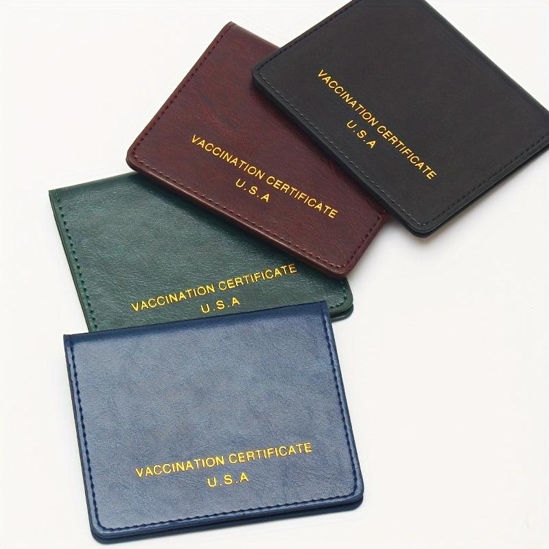 Men's Women's PU Leather Passport Protective Case Credit Card Bank Holder