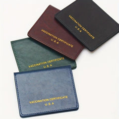 Men's Women's PU Leather Passport Protective Case Credit Card Bank Holder