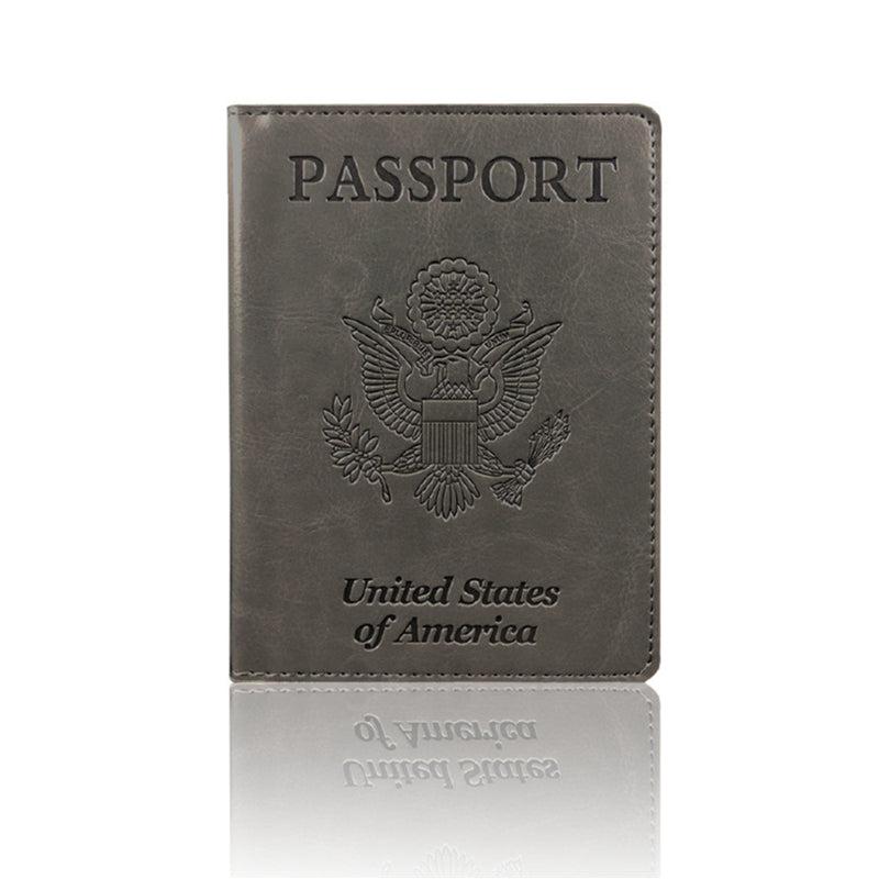 Passport Holder Travel Bag Slim PU Leather Passport Case