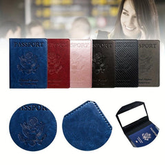 Passport Holder Travel Bag Slim PU Leather Passport Case