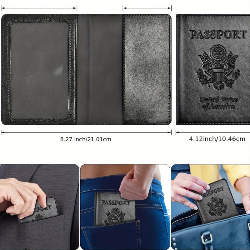 Passport Holder Travel Bag Slim PU Leather Passport Case