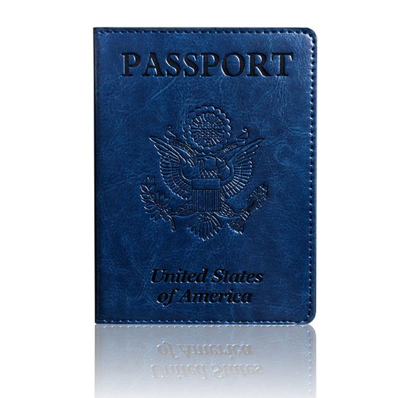 Passport Holder Travel Bag Slim PU Leather Passport Case