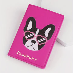 Cartoon Dog Passport Holder Travel Passport Holder