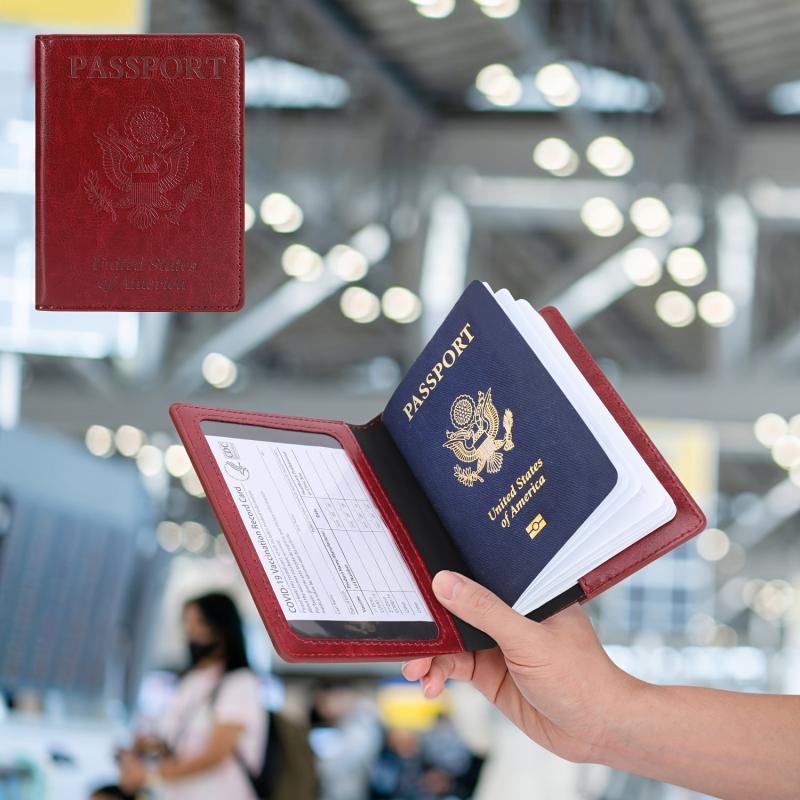 Vaccine Card Passport Bag Travel Document Holder