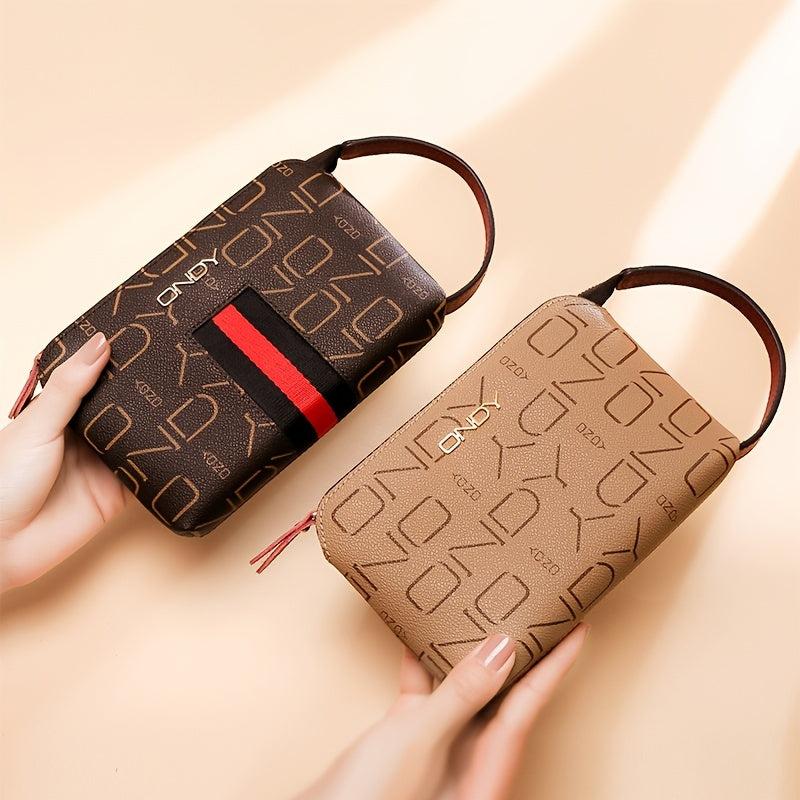 Classic Pattern Zipper Purse Clutch Wallet Wristband Coin Purse