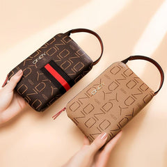 Classic Pattern Zipper Purse Clutch Wallet Wristband Coin Purse