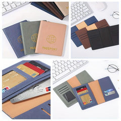PU Leather Travel Passport Holder Document Holder Card Holder