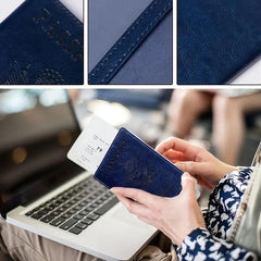 Travel Passport Holder PU Leather Waterproof Protective Case
