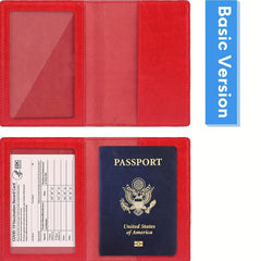 Travel Passport Holder PU Leather Waterproof Protective Case