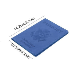 Travel Passport Holder PU Leather Waterproof Protective Case