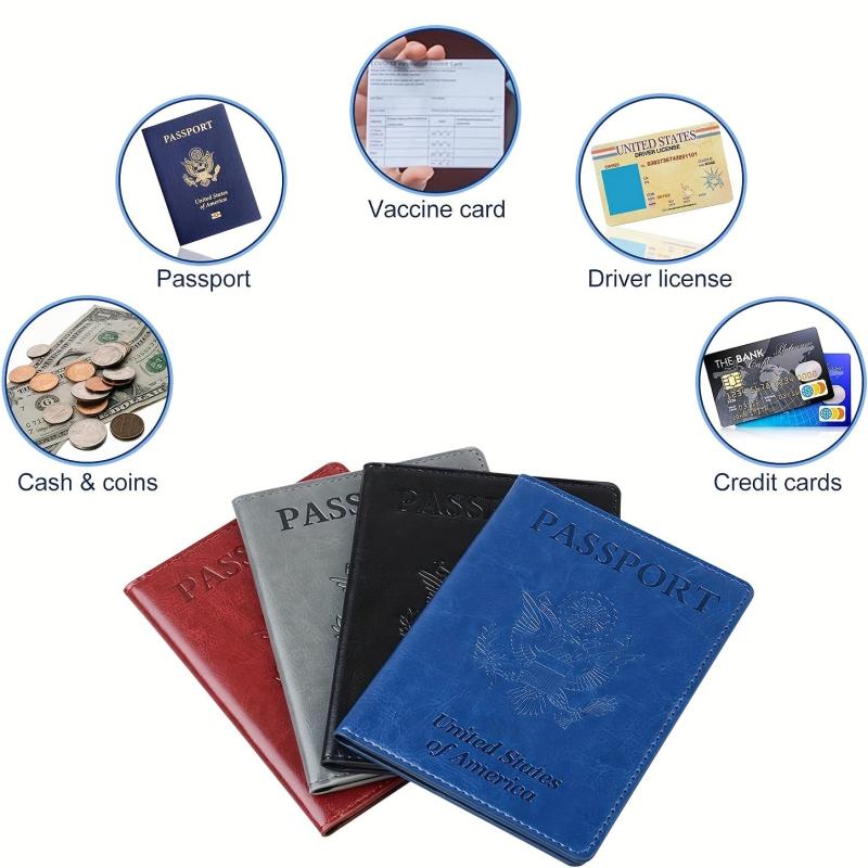 Travel Passport Holder PU Leather Waterproof Protective Case