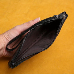 Long Zipper Wallet Clutch Bag PU Leather Multifunctional Storage