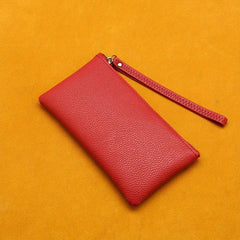 Long Zipper Wallet Clutch Bag PU Leather Multifunctional Storage
