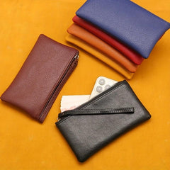 Long Zipper Wallet Clutch Bag PU Leather Multifunctional Storage