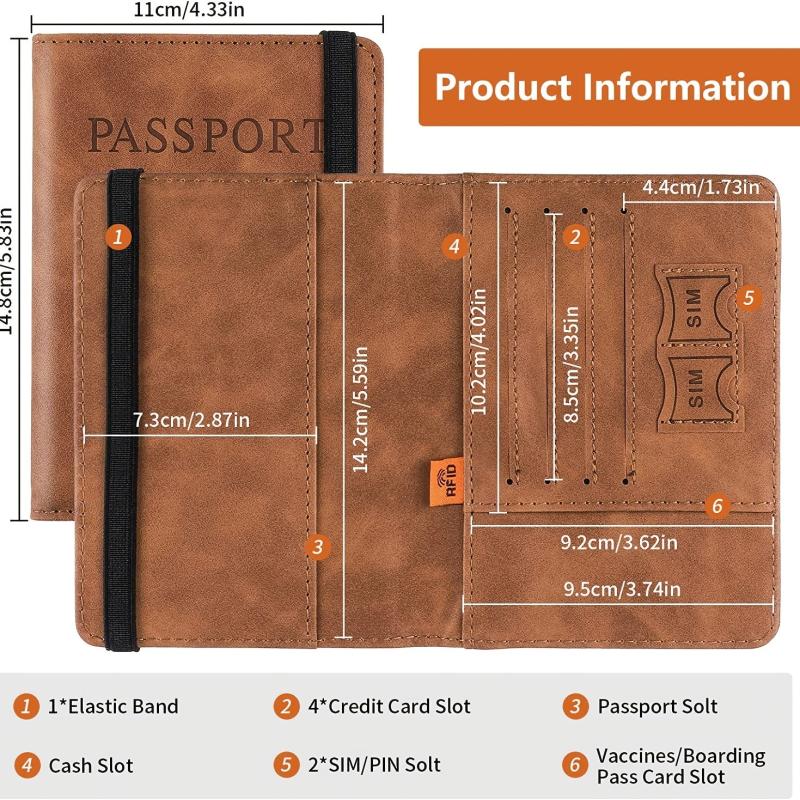 Passport and Vaccine Card Holder Combo - Passport Wallet