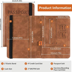 Passport and Vaccine Card Holder Combo - Passport Wallet