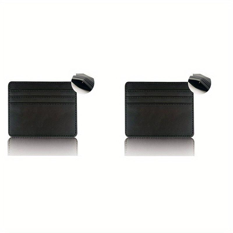2pcs Thin Card Holder Coin Purse Large Capacity