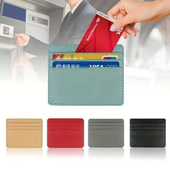 2pcs Thin Card Holder Coin Purse Large Capacity