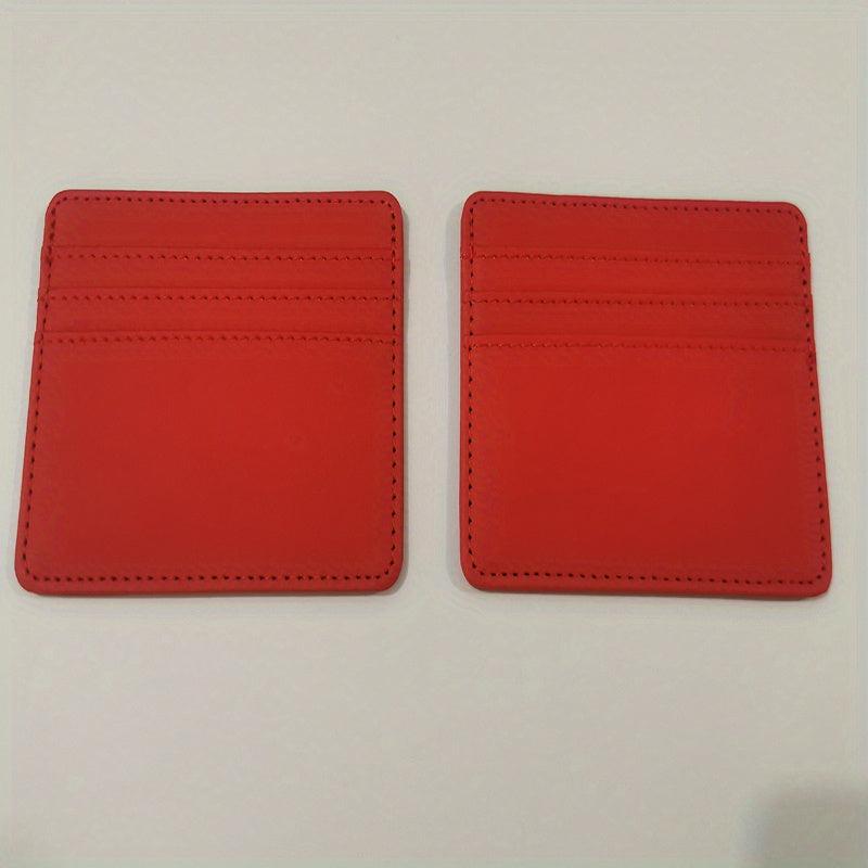 2pcs Thin Card Holder Coin Purse Large Capacity