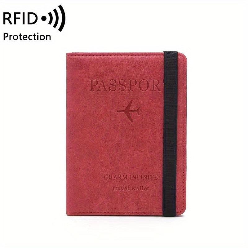RFID Blocking PU Leather Passport Holder Card Holder