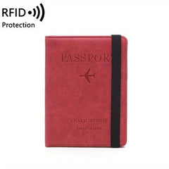 RFID Blocking PU Leather Passport Holder Card Holder