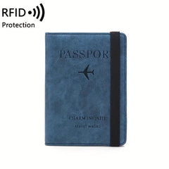 RFID Blocking PU Leather Passport Holder Card Holder