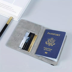 RFID Blocking PU Leather Passport Holder Card Holder